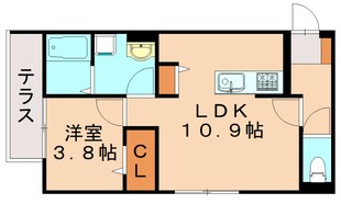 高宮駅 徒歩14分 1階の物件間取画像